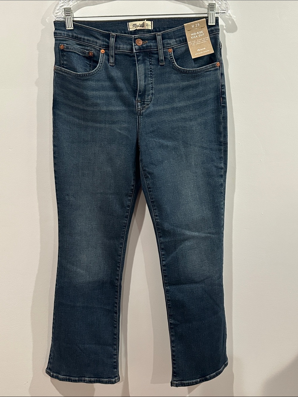Madewell Mid-Rise  Kick Out Crop Jeans Size 29